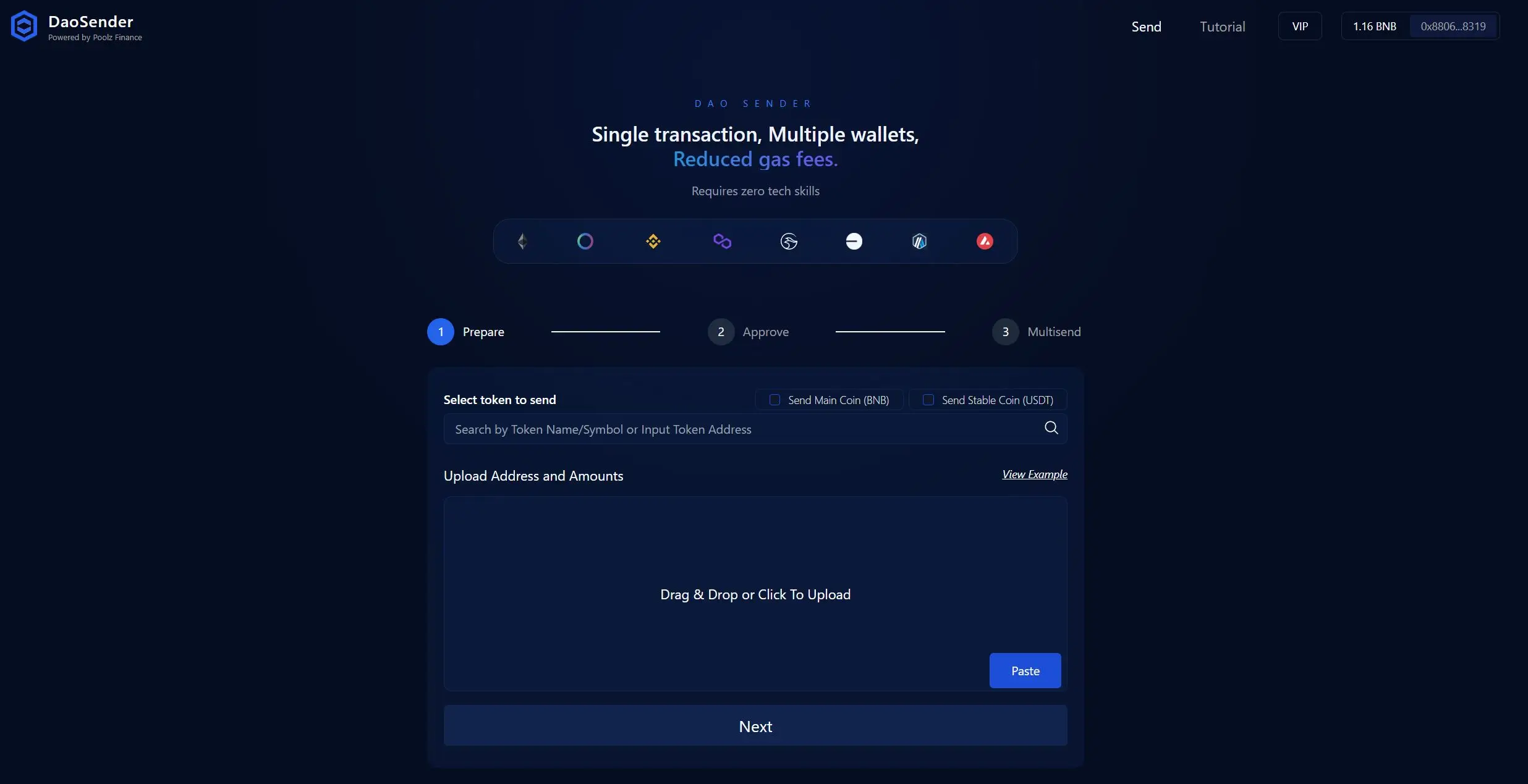 DaoSender screenshot