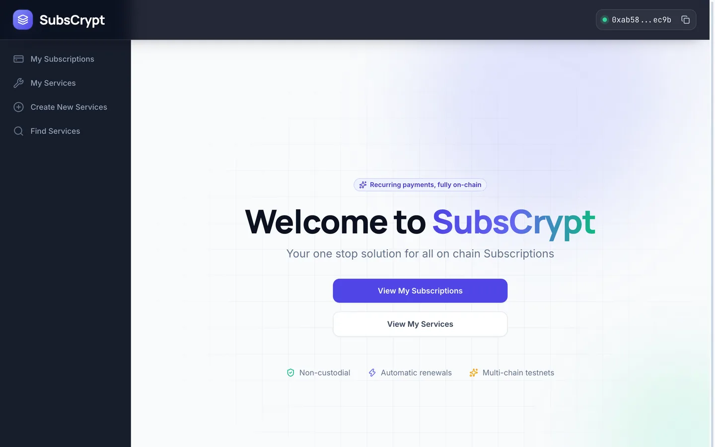 SubsCrypt screenshot