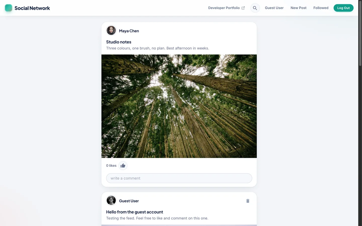 Social Network screenshot